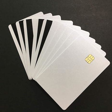 white cards with chip